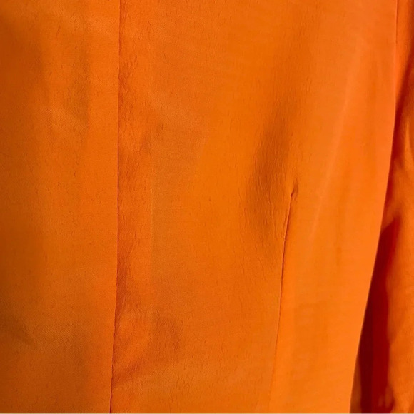 NWT Superdown Orange Selene Wrap Dress V-Neck Long Sleeves Front Tie Size XS - Picture 9 of 10